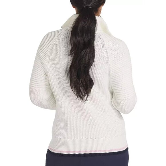 Puma X Arnold Palmer Women's Medium Golf Sweater Warm White 1/4 Zip Preppy - Picture 4 of 9